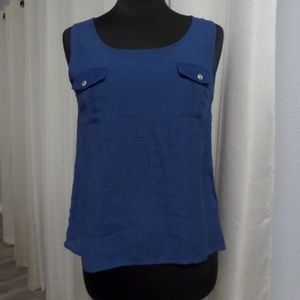 🌵MINE Anthropologie BLUE BLOUSE SIZE L B01